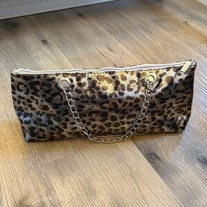 Leopard cheetah Print Chain insulated Shoulder Bag  or lunchbox